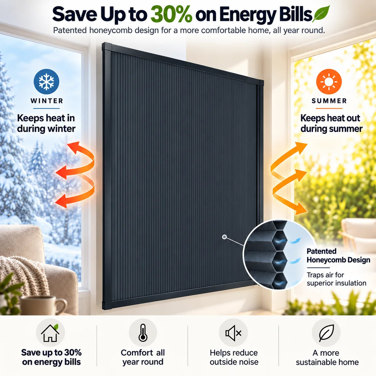 The Viral Complete Blackout Blind – Designed to Lock in Heat and Keep Rooms Cool for Deeper Sleep